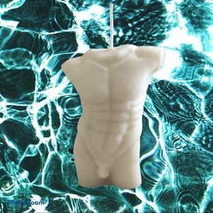 Fit man body candle